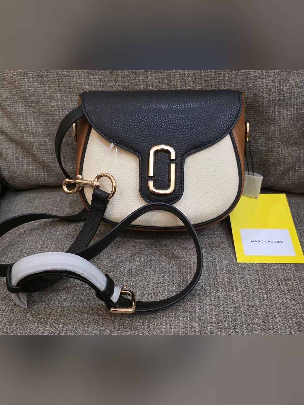 Marc Jacobs The Colorblock Pebble Saddle Bag